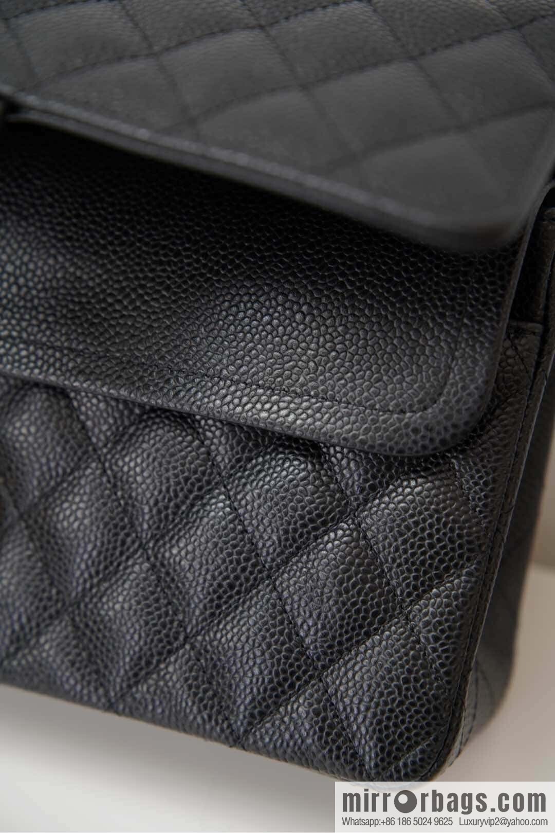 Classic Flap, black gold, large ball pattern 〰️ A01112