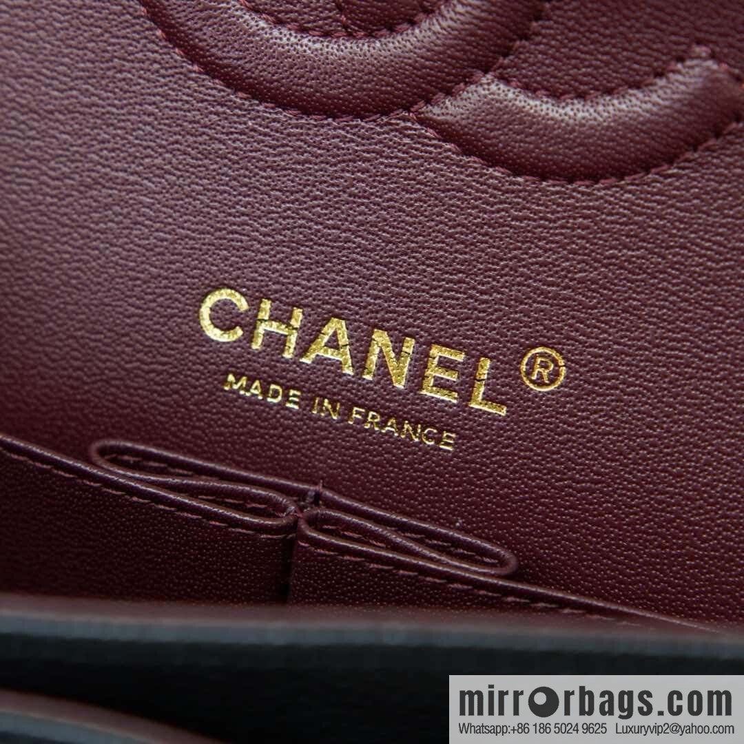 Classic Flap, black gold, large ball pattern 〰️ A01112