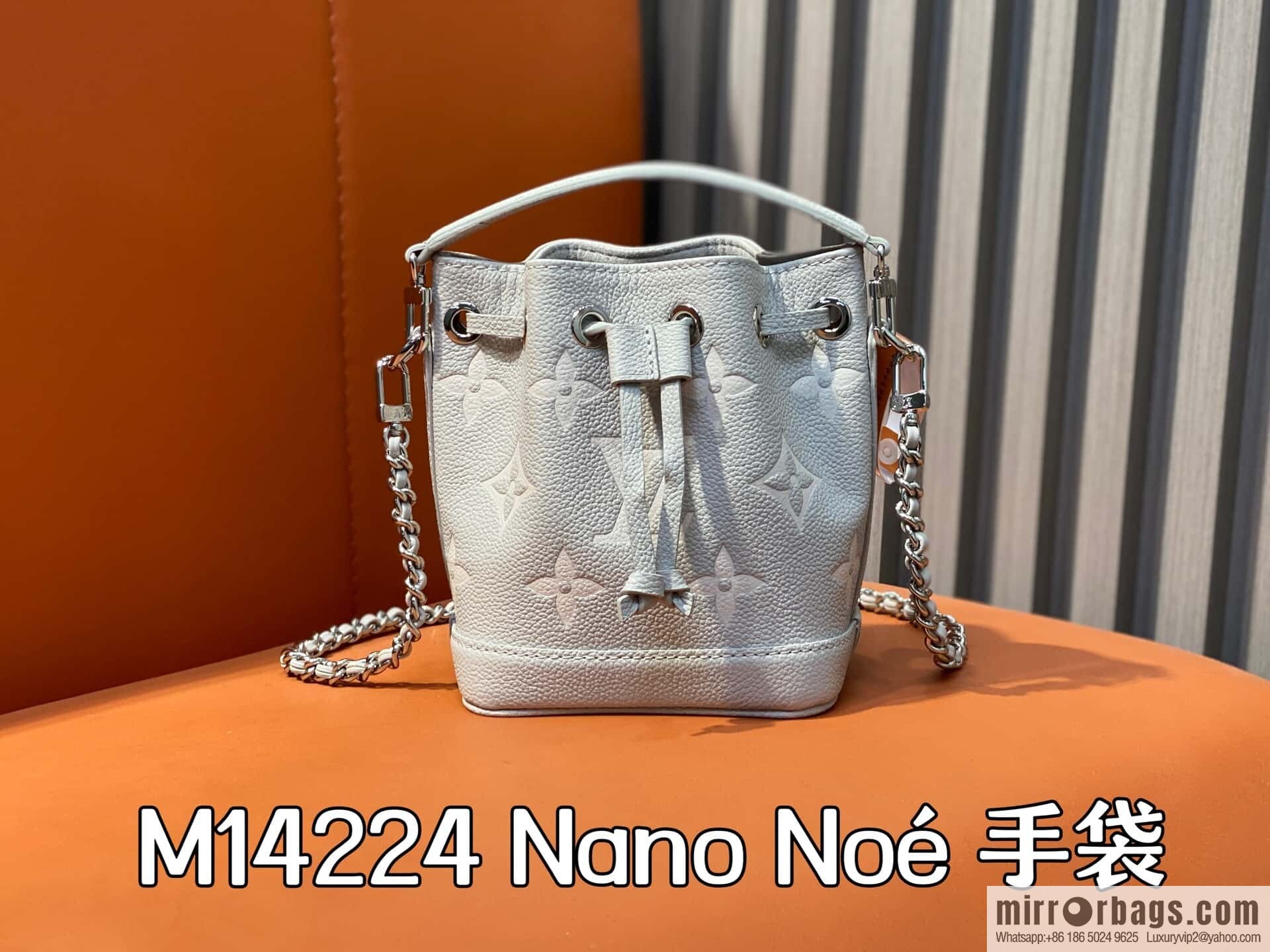 [Original order boutique] M81626 M14224 taro mud purple silk screen printing bucket bag, this Nano Noé handbag