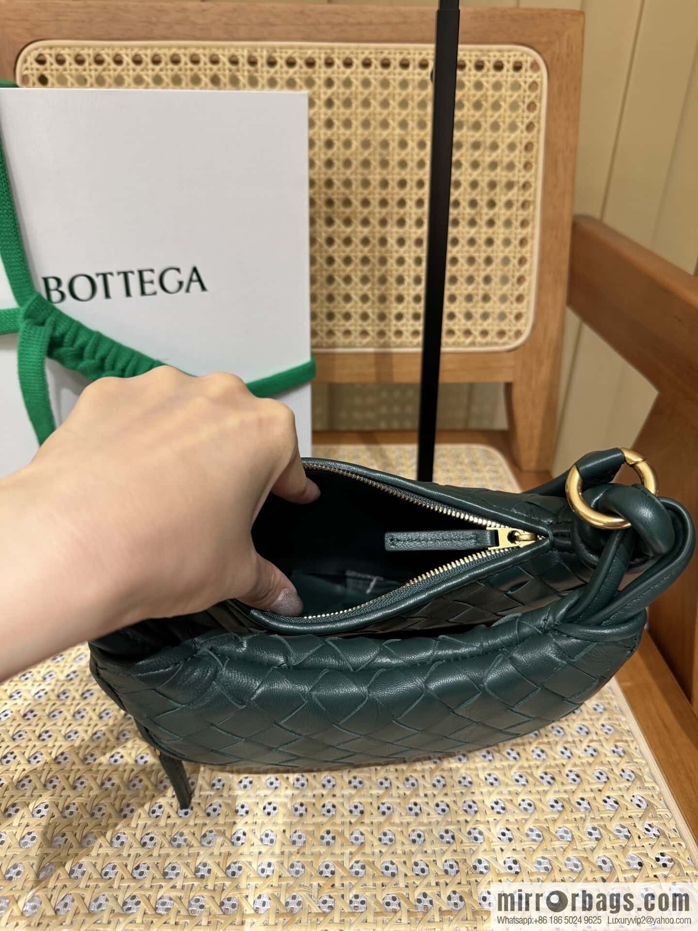 BV Small Gemelli Shoulder Backpack 776764 Emerald