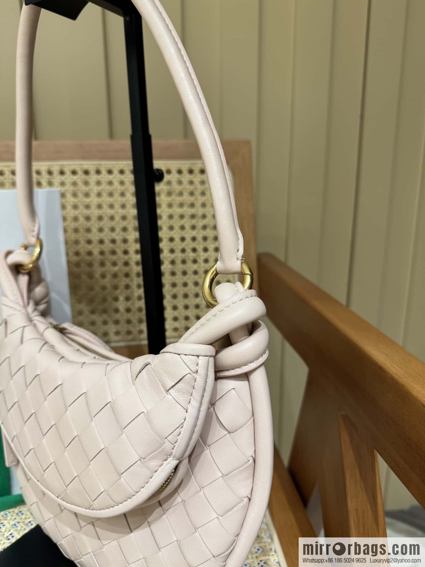 BV Small Gemelli Shoulder Backpack 776764 Lotus Powder