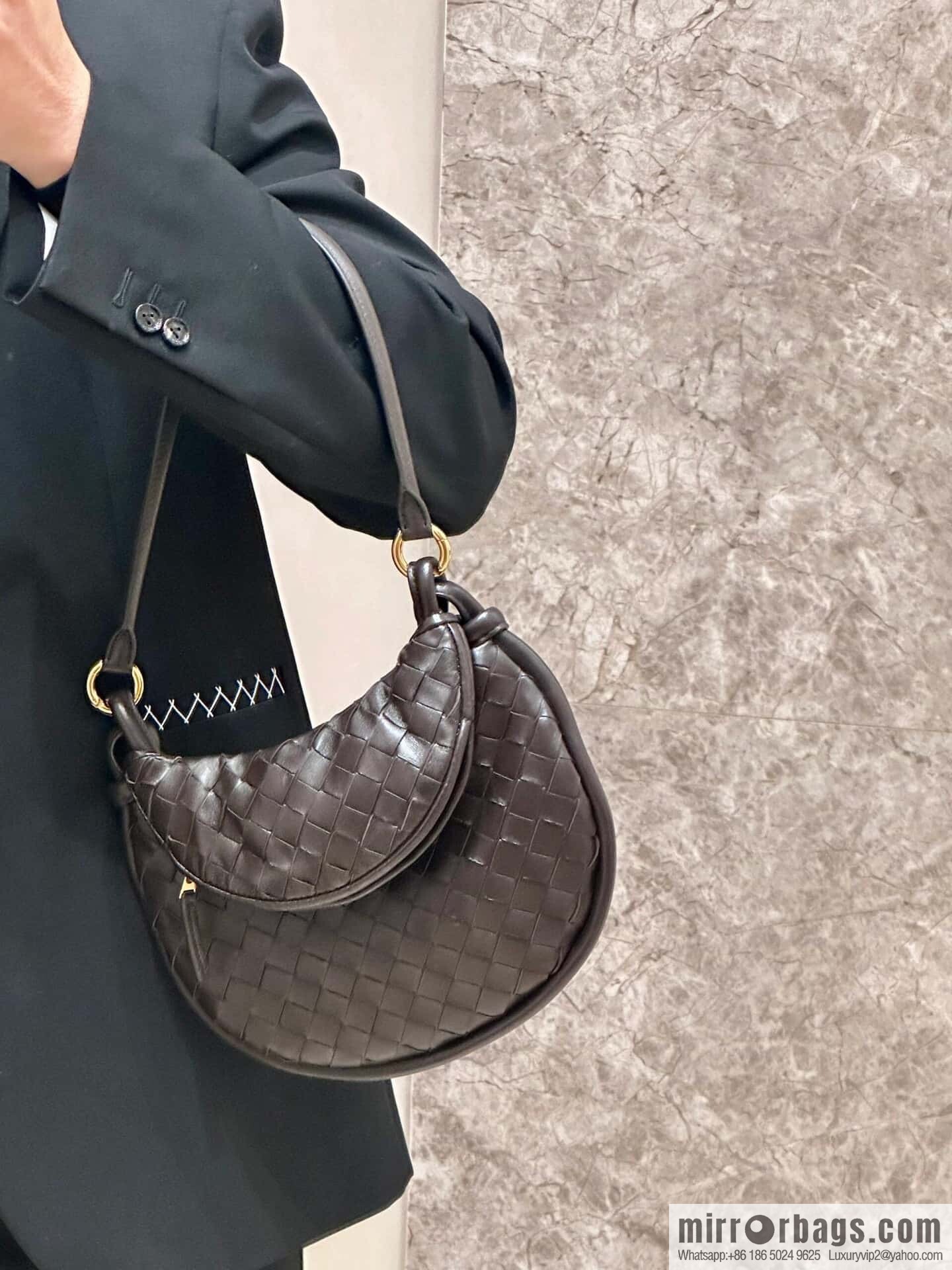 BV Small Gemelli Shoulder Backpack 776764 Chocolate Brown