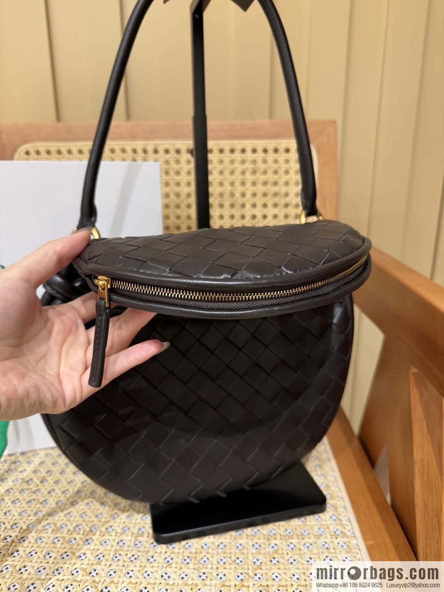 BV Small Gemelli Shoulder Backpack 776764 Chocolate Brown
