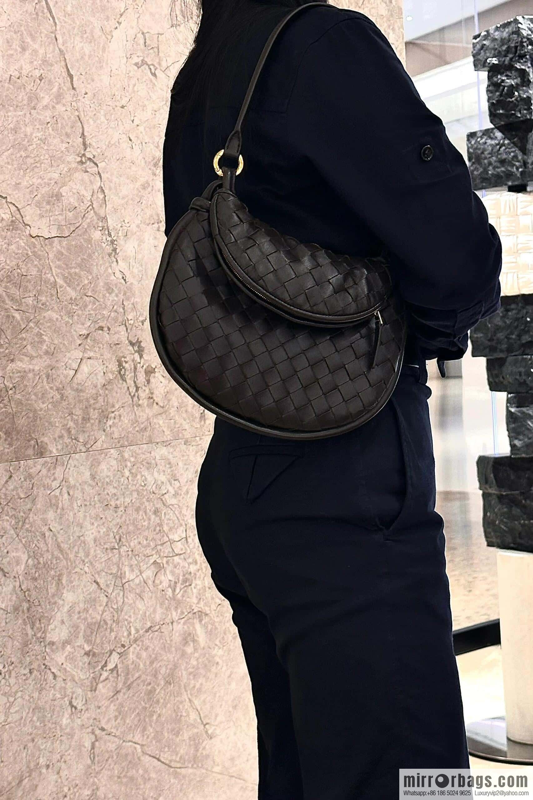BV Small Gemelli Shoulder Backpack 776764 Black
