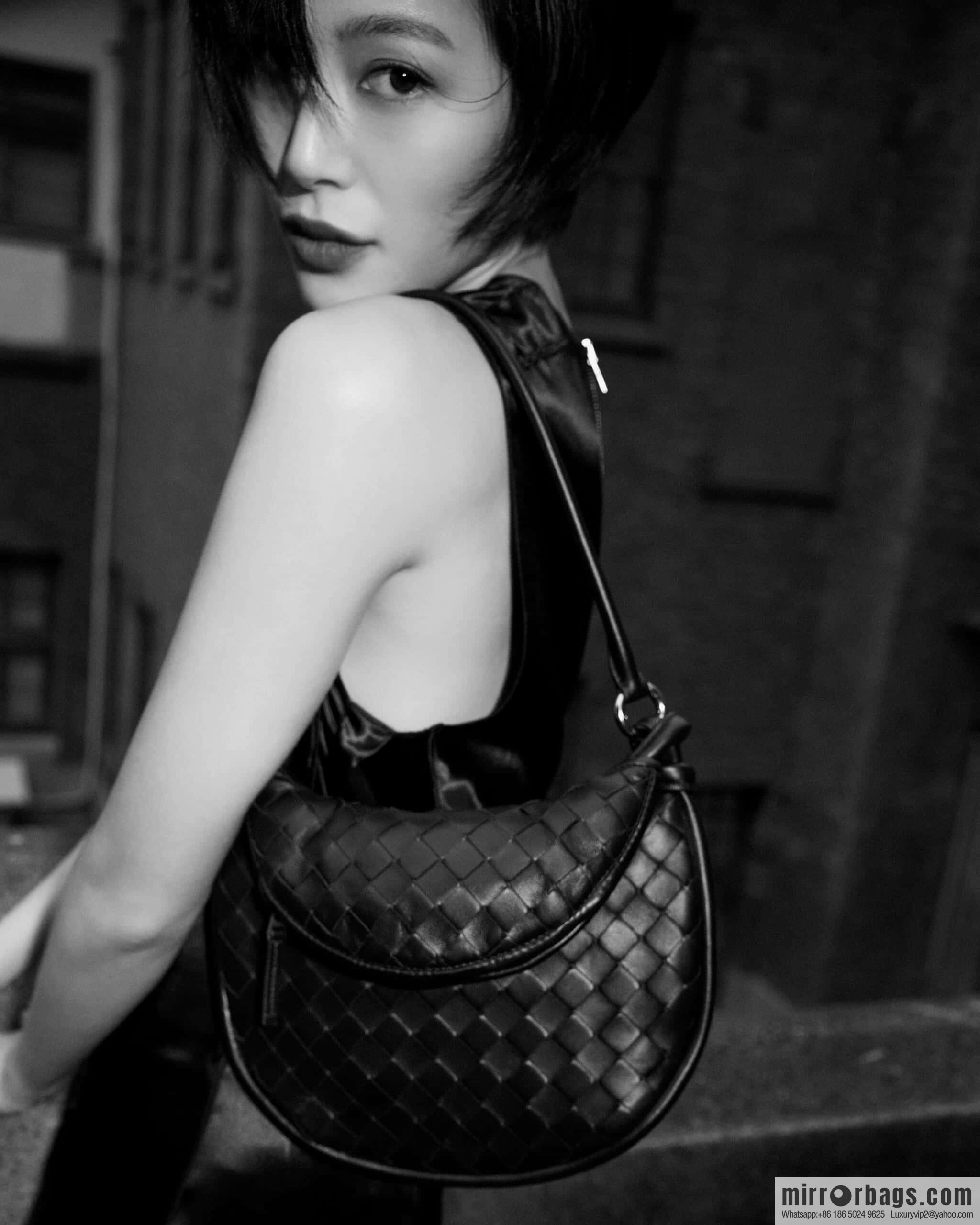 BV Small Gemelli Shoulder Backpack 776764 Black