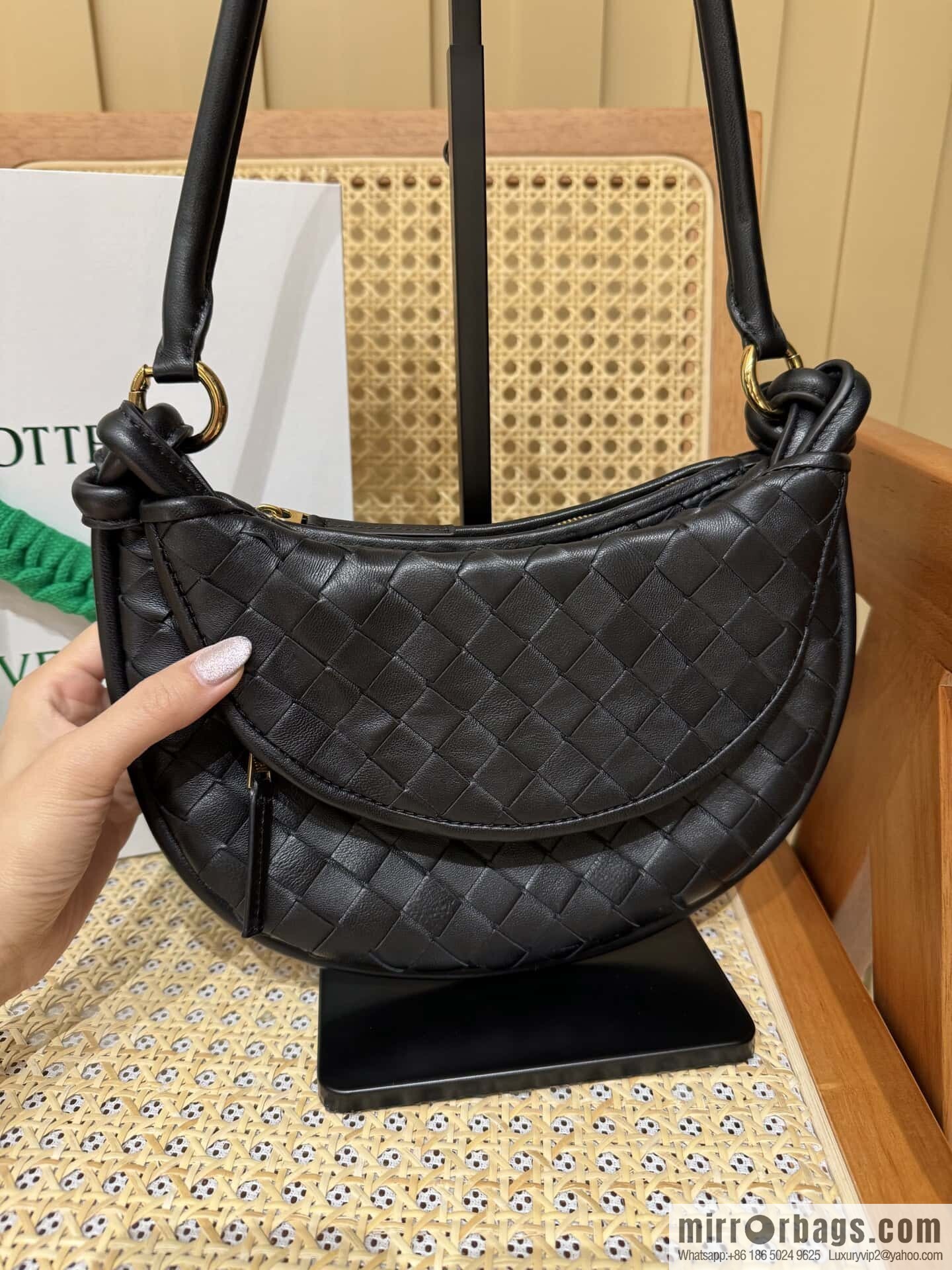 BV Small Gemelli Shoulder Backpack 776764 Black