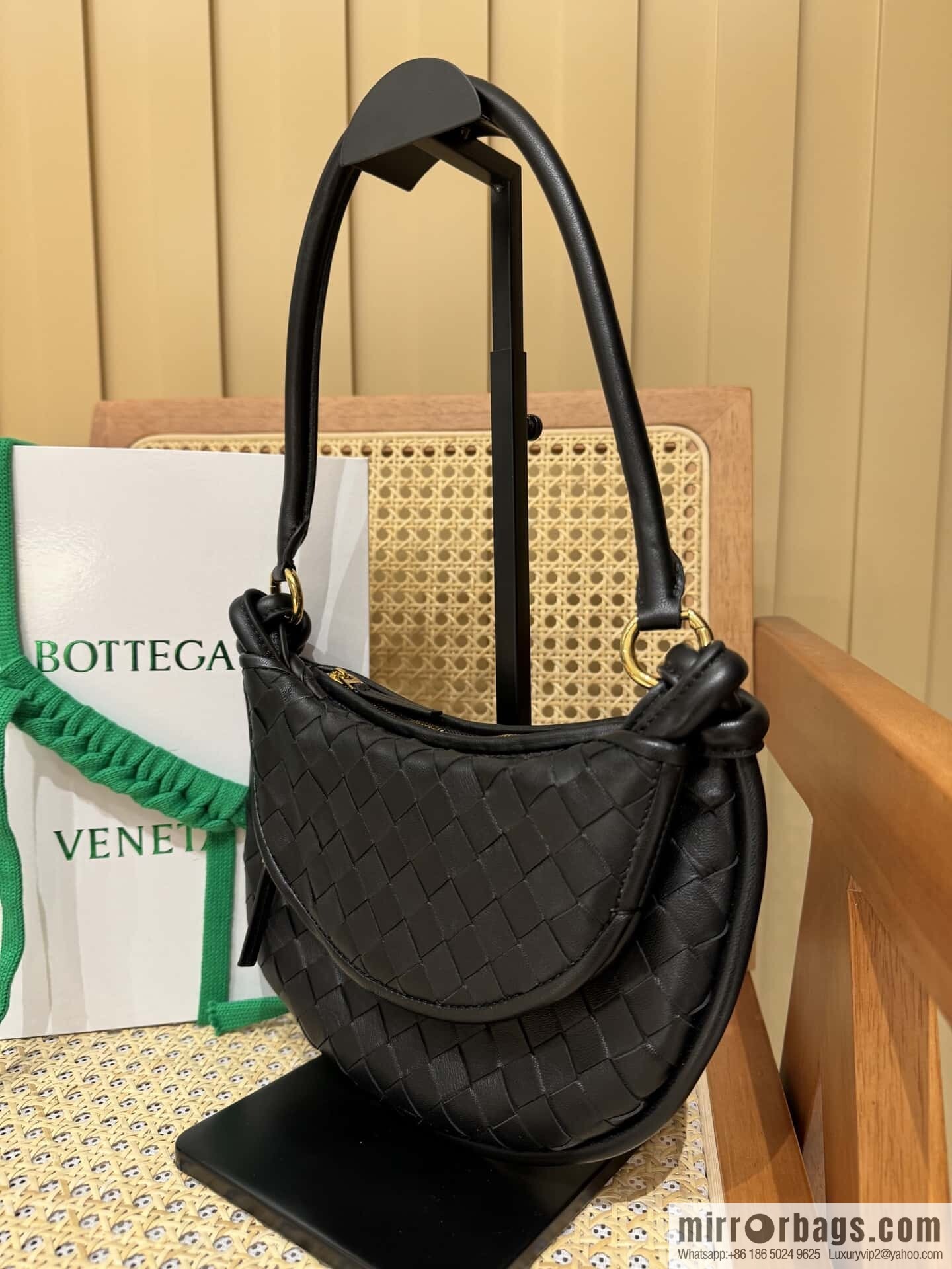 BV Small Gemelli Shoulder Backpack 776764 Black