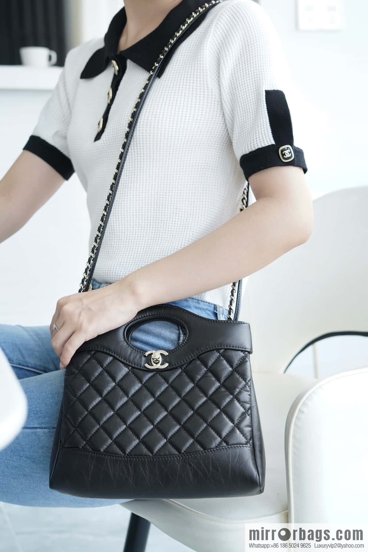 𝐂𝐡𝐚𝐧𝐞𝐥 𝟐𝟑𝐀 Superior Handicraft 31bag Mini Black ➿ AS4133