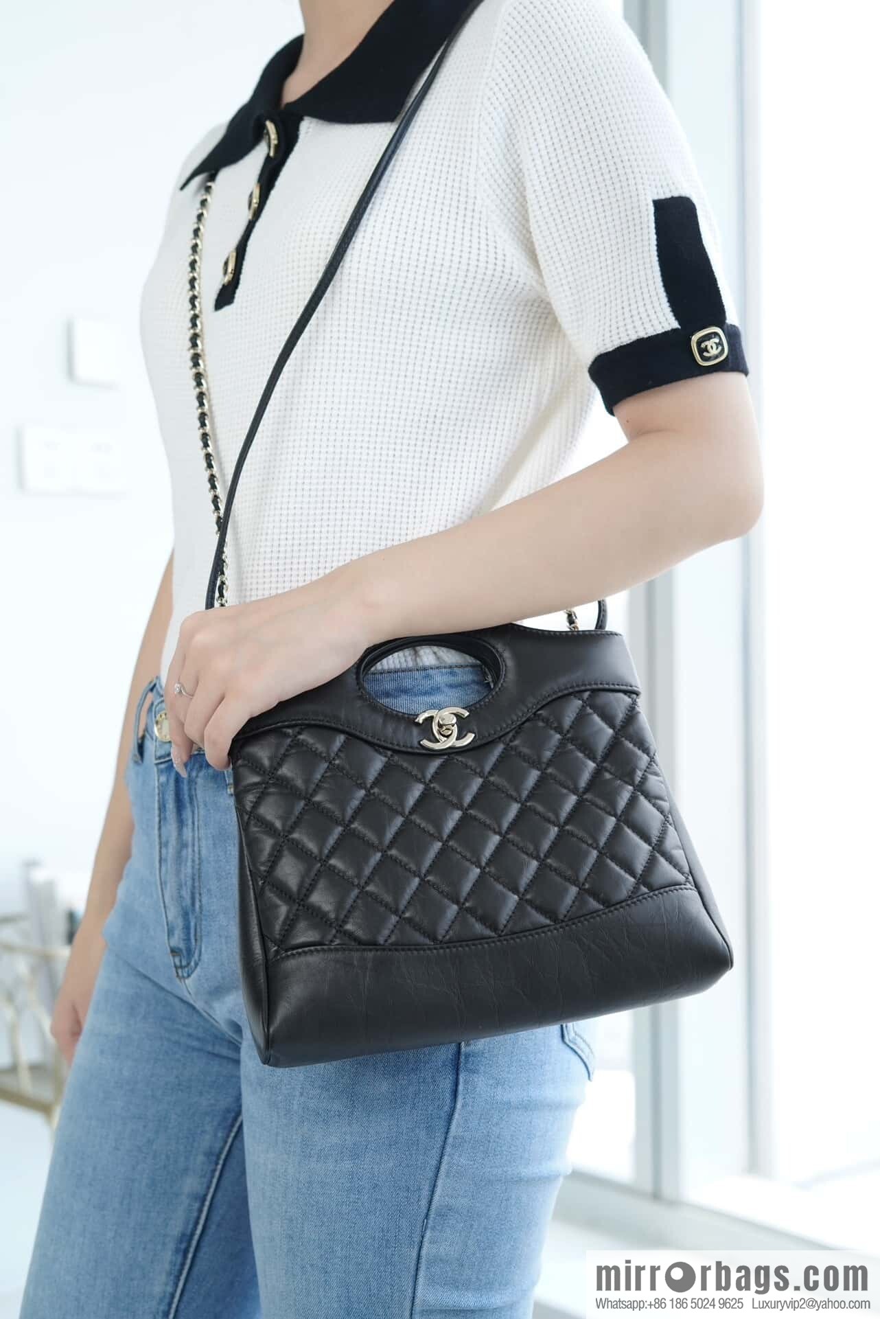 𝐂𝐡𝐚𝐧𝐞𝐥 𝟐𝟑𝐀 Superior Handicraft 31bag Mini Black ➿ AS4133