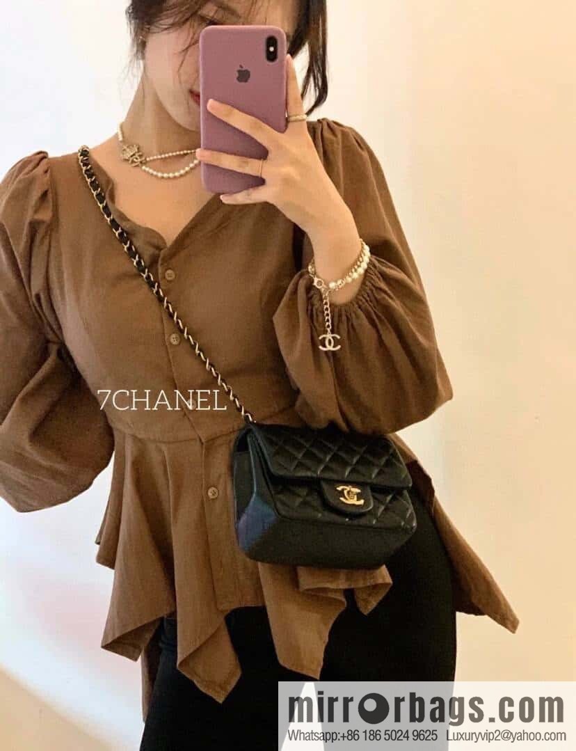 𝗖𝗹𝗮𝘀𝘀𝗶𝗰 𝗙𝗹𝗮𝗽 | genuine skin lychee pattern, Fatty Fang, black gold 🖤 A01115