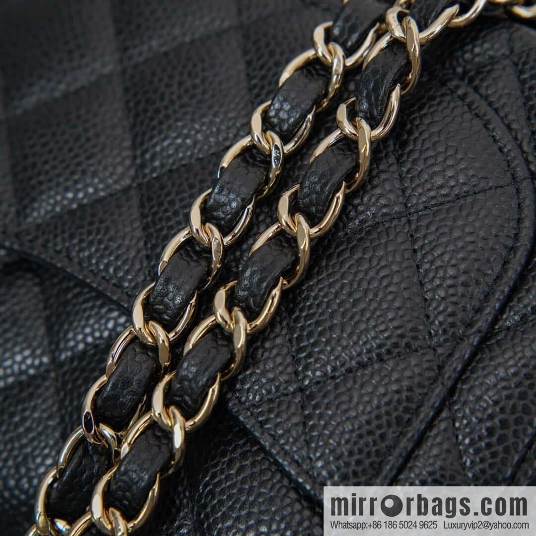 𝗖𝗹𝗮𝘀𝘀𝗶𝗰 𝗙𝗹𝗮𝗽 | genuine skin lychee pattern, Fatty Fang, black gold 🖤 A01115