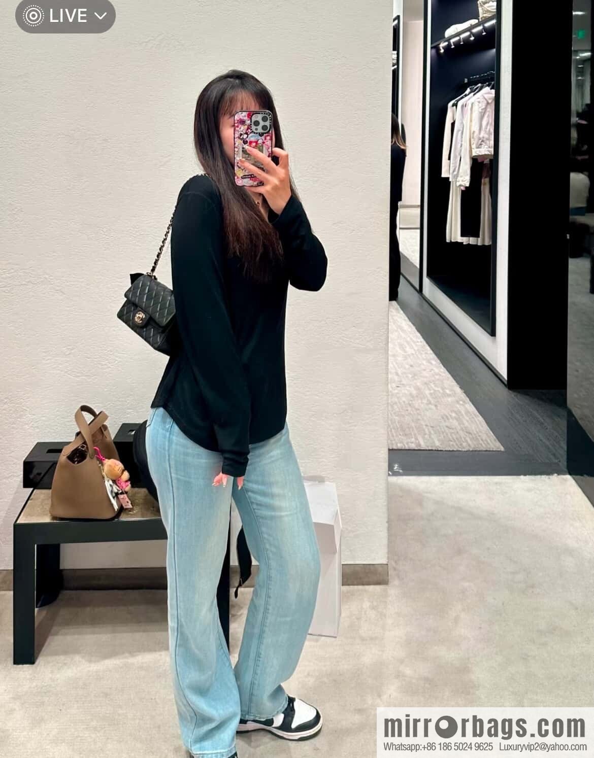 ℂ𝔽 𝗖𝗹𝗮𝘀𝘀𝗶𝗰 𝗙𝗹𝗮𝗽 | Litchi pattern black gold 🖤 A01116