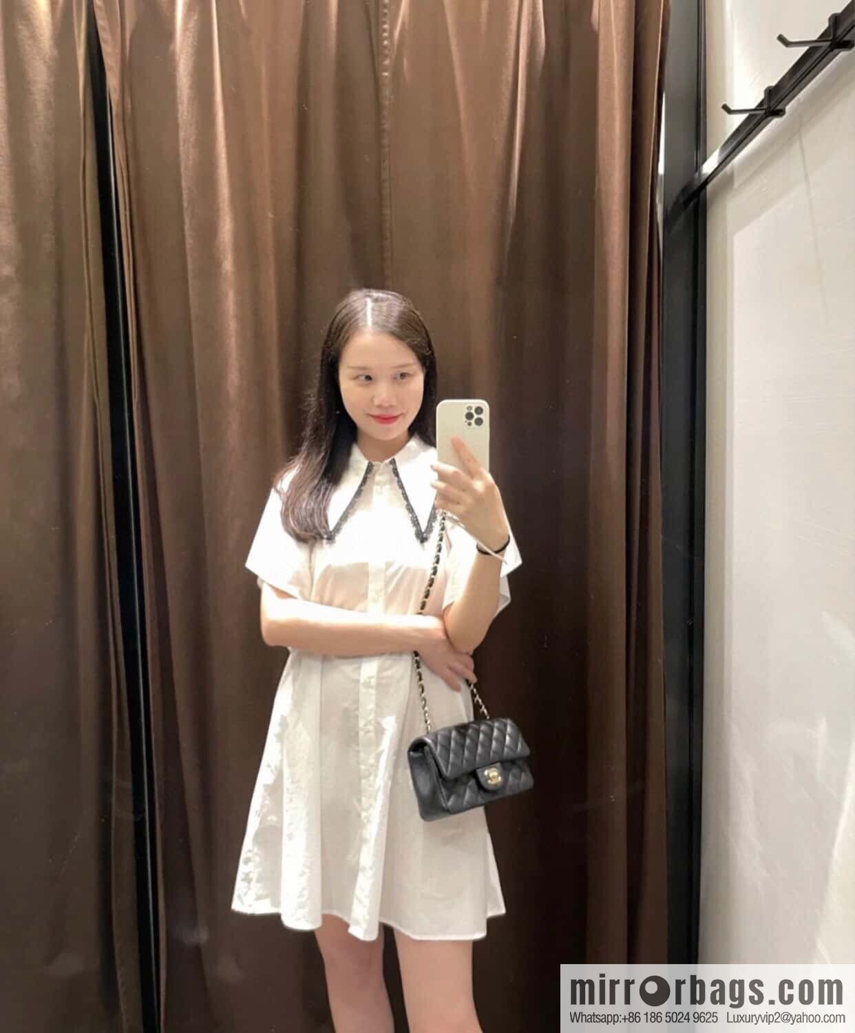 ℂ𝔽 𝗖𝗹𝗮𝘀𝘀𝗶𝗰 𝗙𝗹𝗮𝗽 | Litchi pattern black gold 🖤 A01116