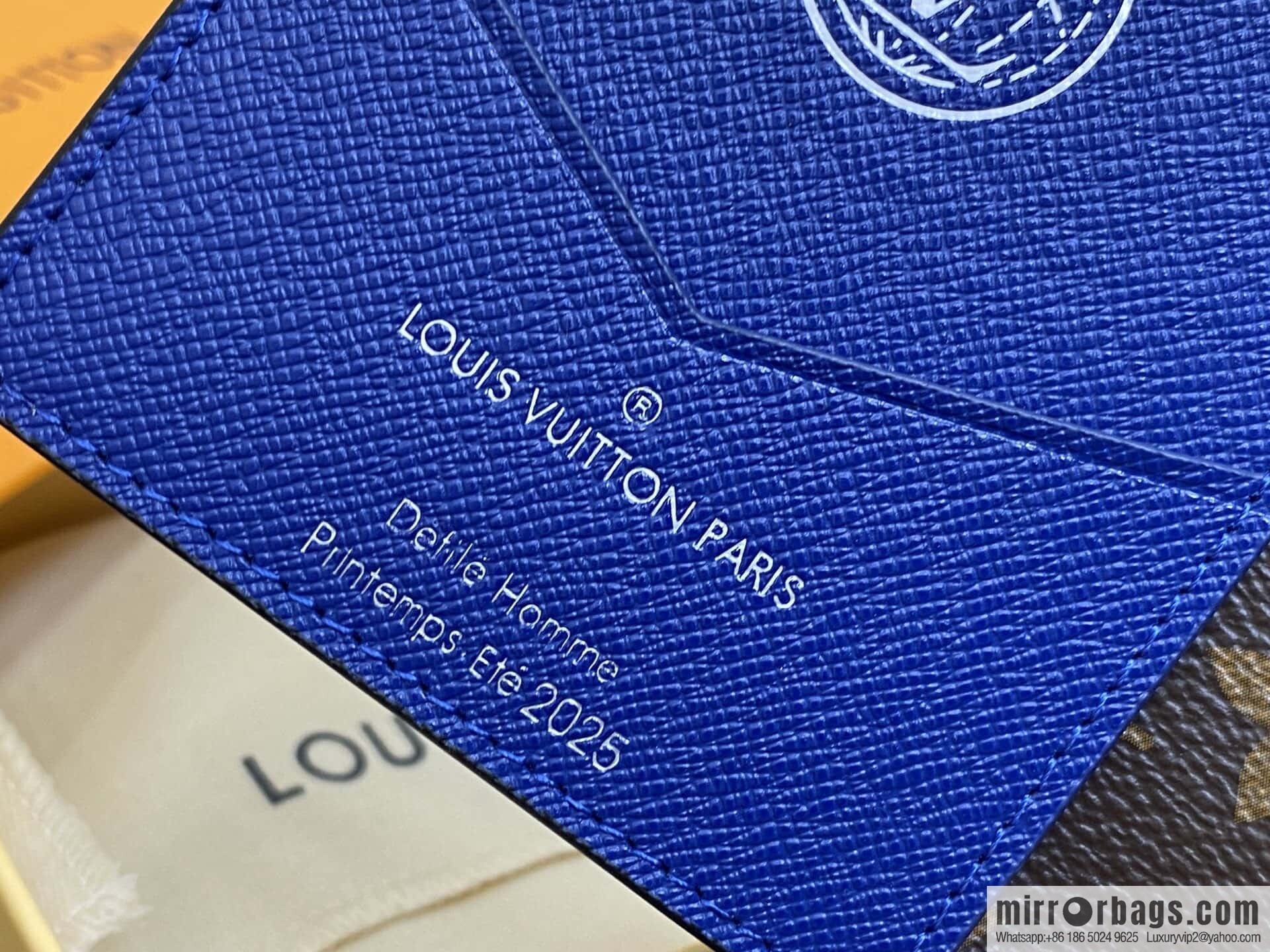 [Original order boutique] N00168 blue grid, passport holder, passport cover.