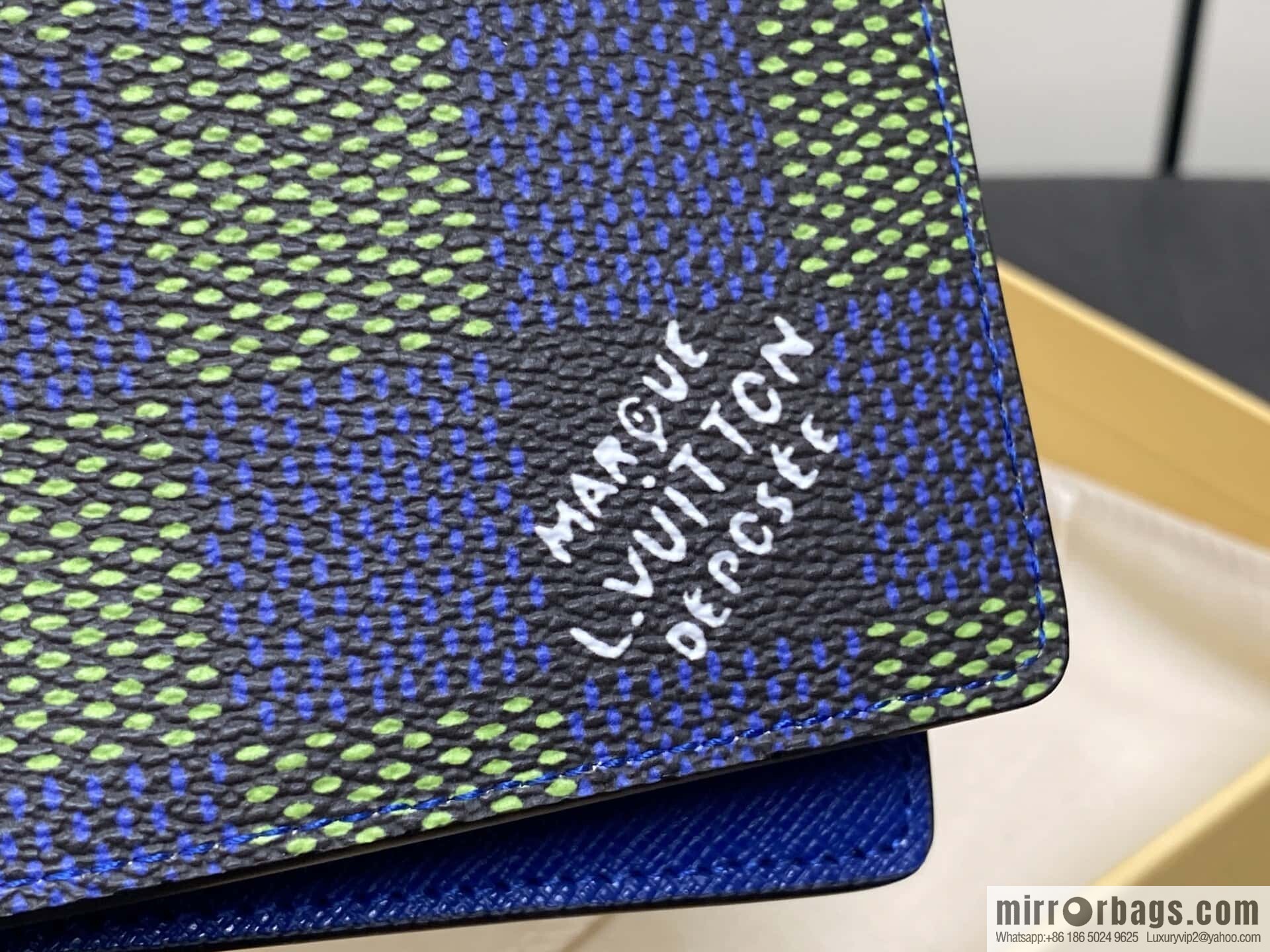 [Original order boutique] N00142 blue plaid, short suit clip wallet MULTIPLE wallet