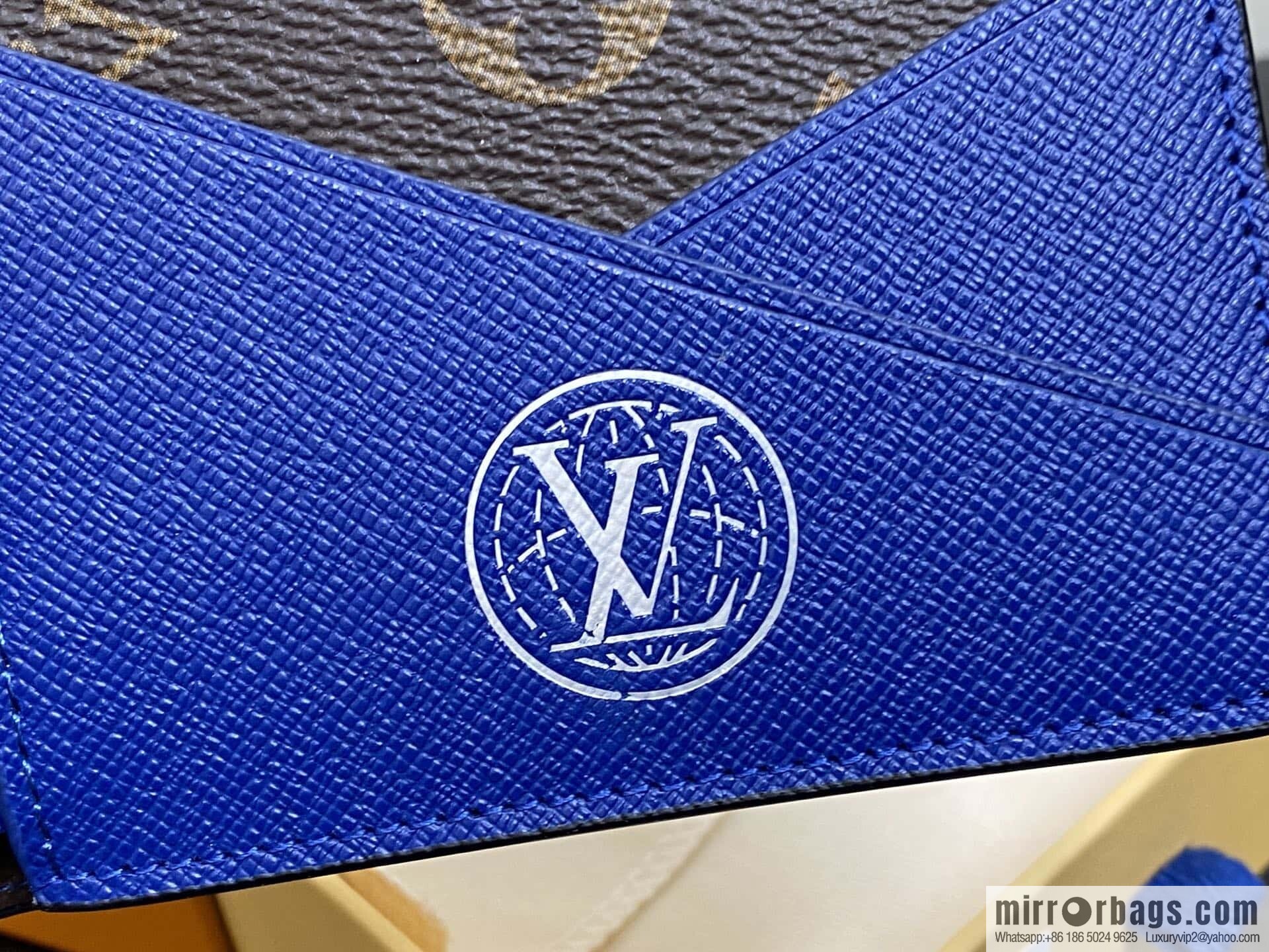 [Original order boutique] N00142 blue plaid, short suit clip wallet MULTIPLE wallet