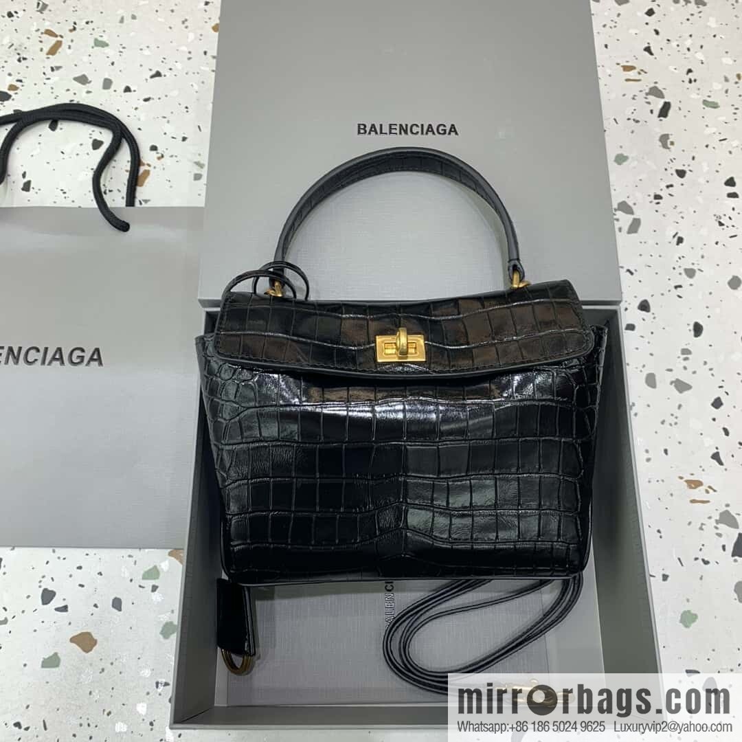 Balenciag rodeo mini [crocodile black] Model: 78972 handbag