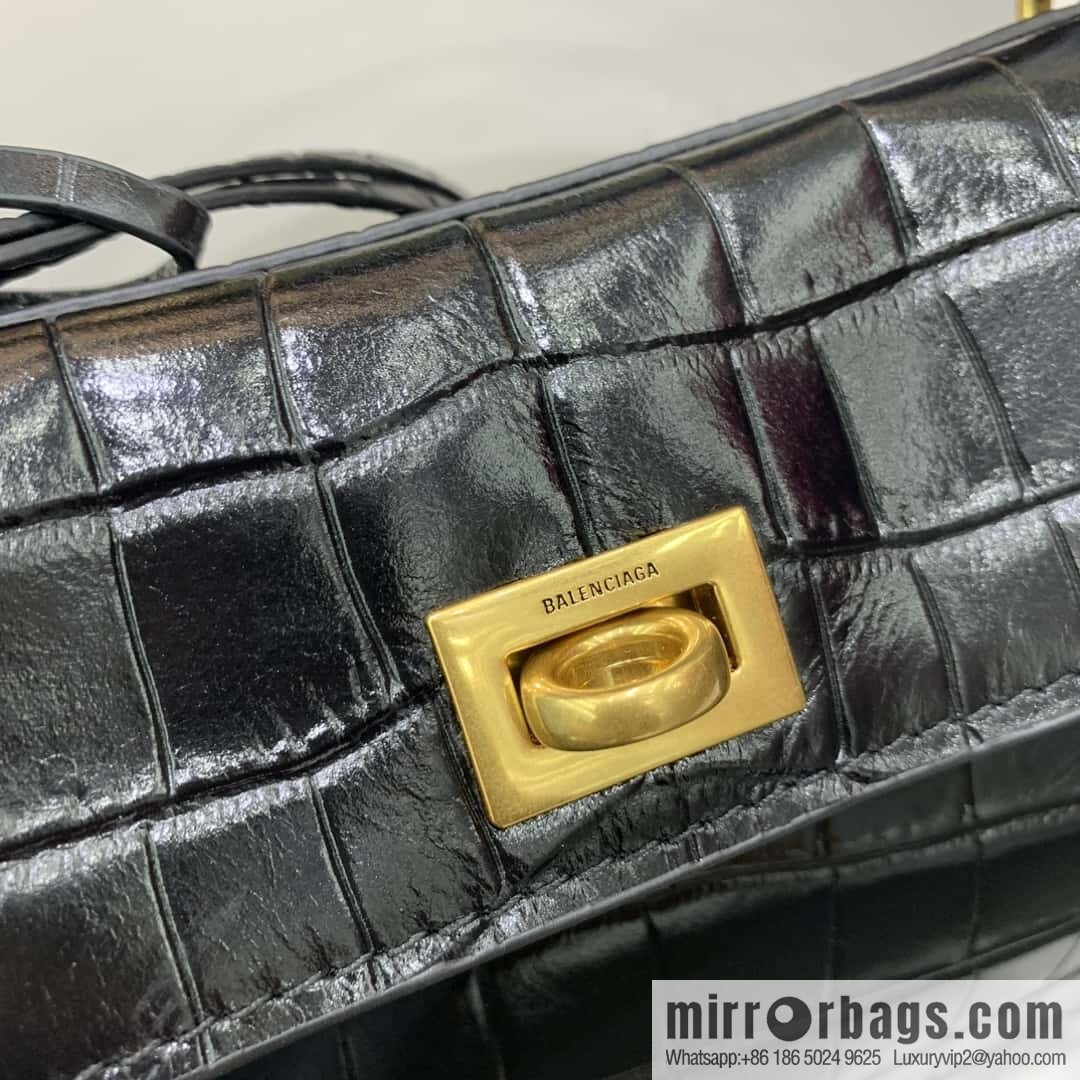 Balenciag rodeo mini [crocodile black] Model: 78972 handbag