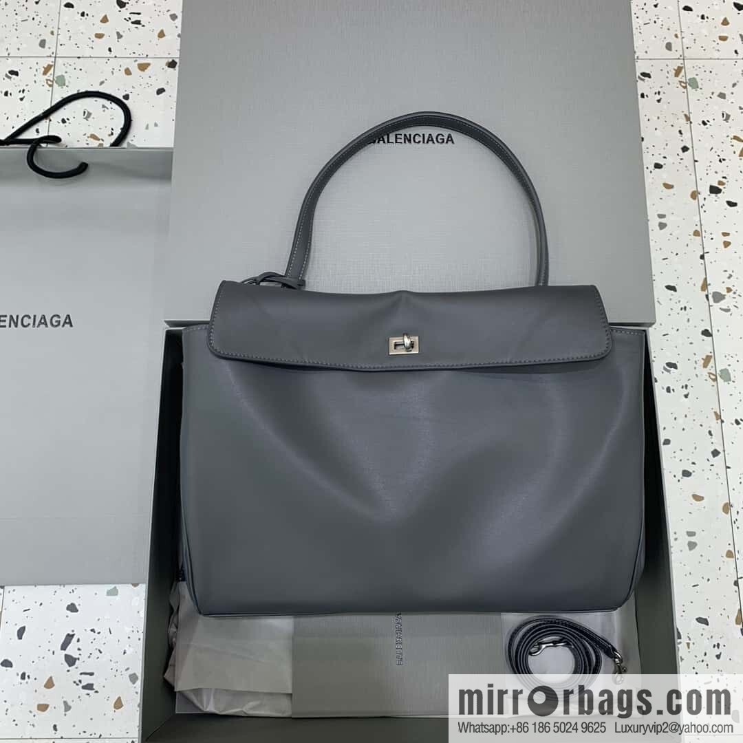 [Large premium gray silver buckle 】 𝐁𝐀𝐋𝐄𝐍𝐂𝐈𝐀𝐆𝐀 𝐑𝐎𝐃𝐄𝐎 𝐁𝐀𝐆 series handbag model number: 78972