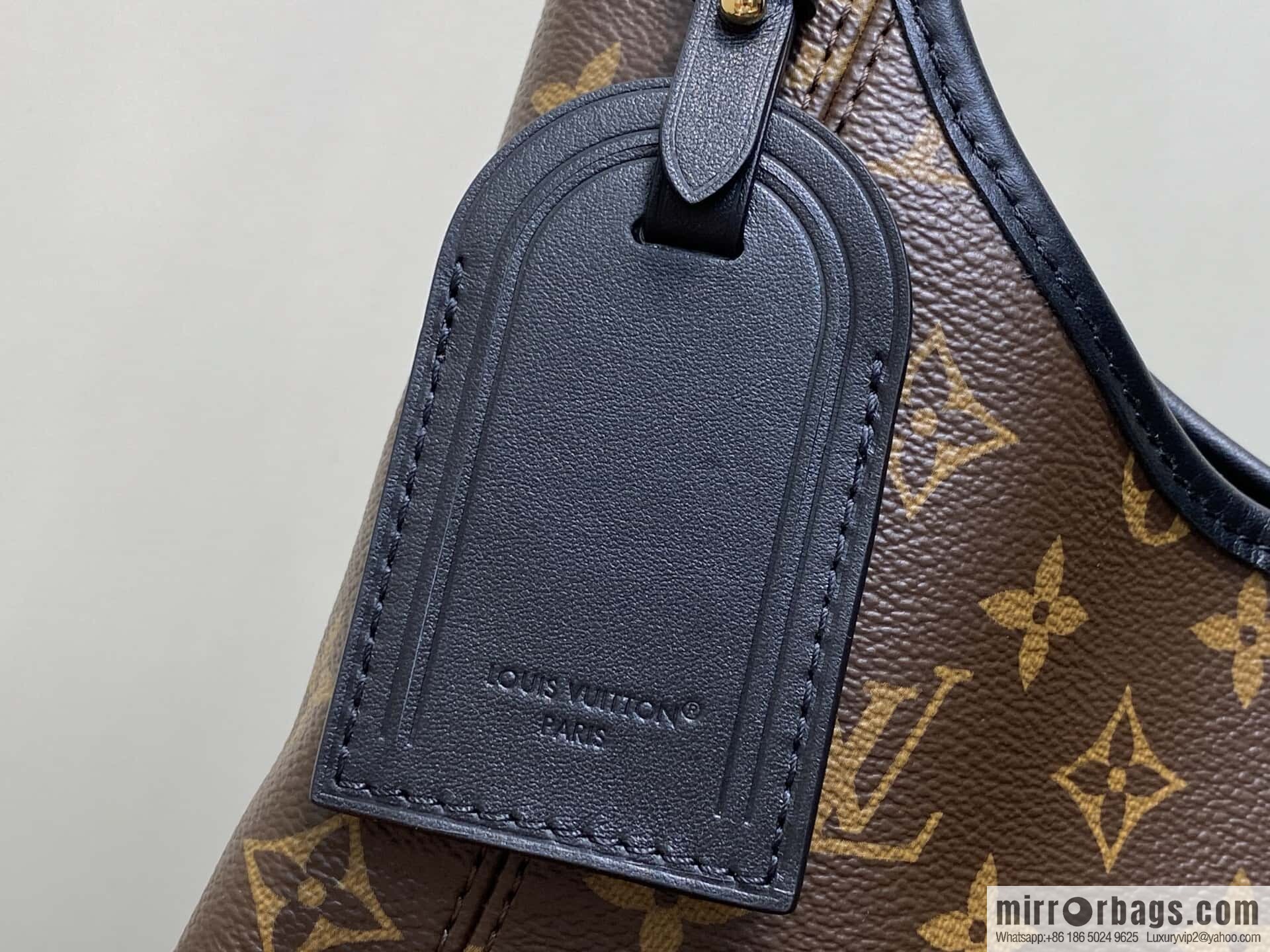 [Original single boutique] M12941 monogram black hand carry armpit bag The Drop large handbag