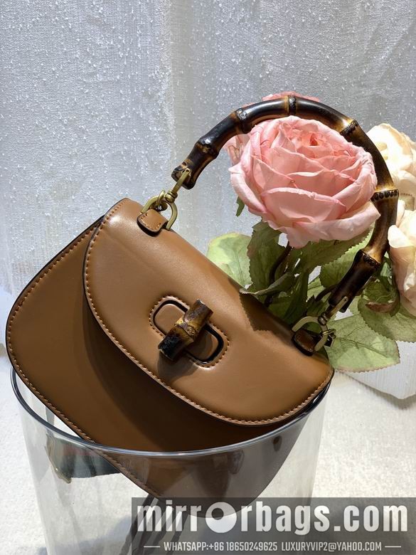 1:1 Replica Gucci Bags WD675797棕皮 21X15X7