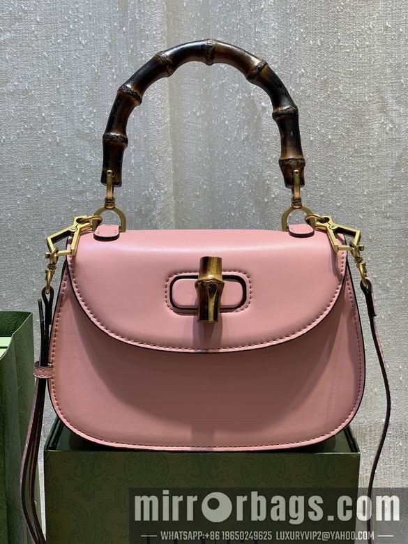 1:1 Replica Gucci Bags WD675797粉皮 21X15X7