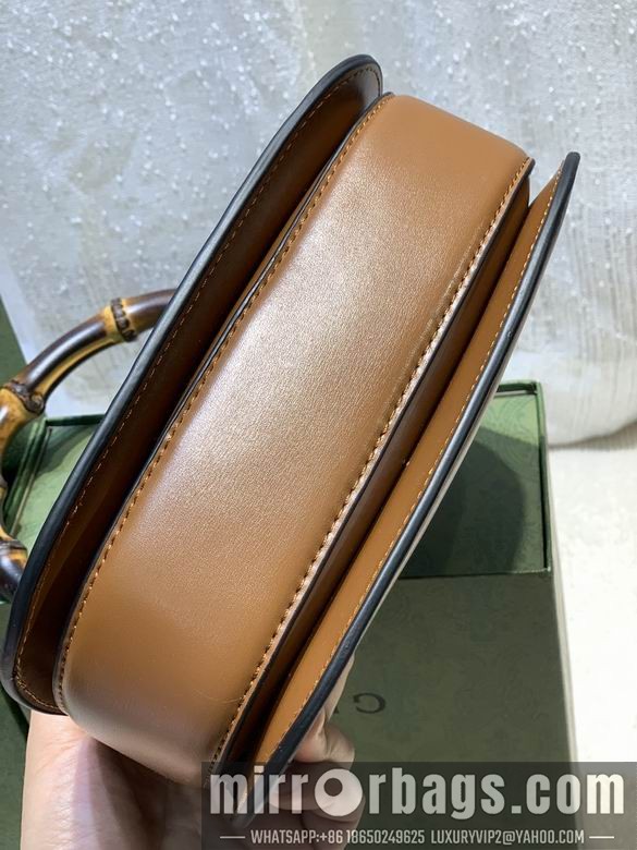 1:1 Replica Gucci Bags WD675797棕皮 21X15X7
