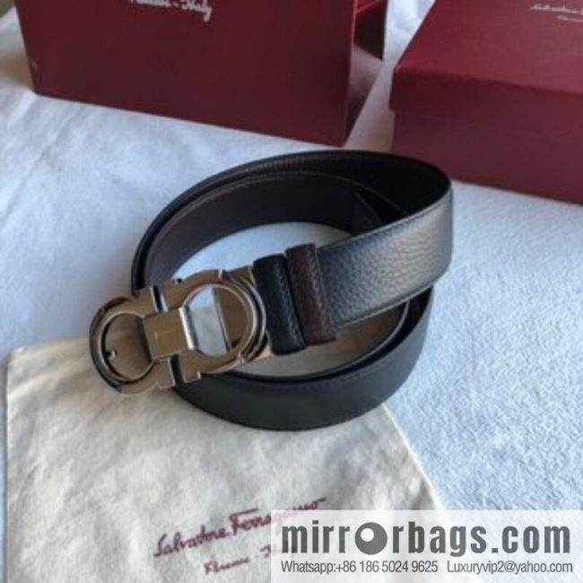 Ferragamo Gancini Buckle Men\'s 3.5cm Belt - Image 2