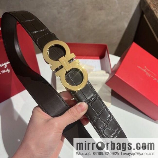 Ferragamo Ferragamo, imported cowhide belt 3.5cm - Image 3