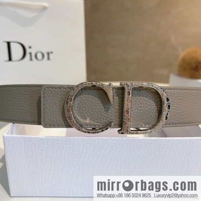 DIOR Dior, first layer cowhide belt, body double-sided CD belt - Image 8