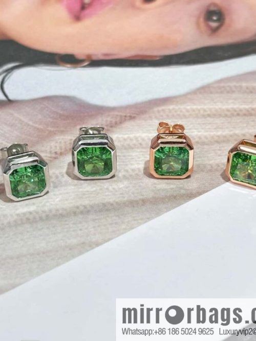 ❗️New ❗️ New ☑️ TIFFANY & Co. Tiffany square green diamond stud earrings