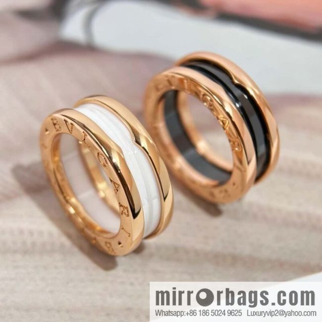 ❗Classic explosion ❗ narrow version ☀ BVLGARI narrow black and white ceramic ring ☀ ☀️