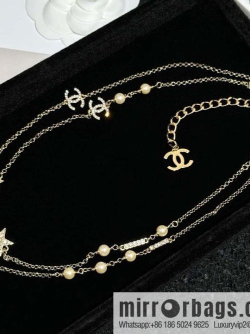 ❗️New ❗️ Chanel necklace ☀️ new ☑️ Chanel double c long star pearl necklace ☀️