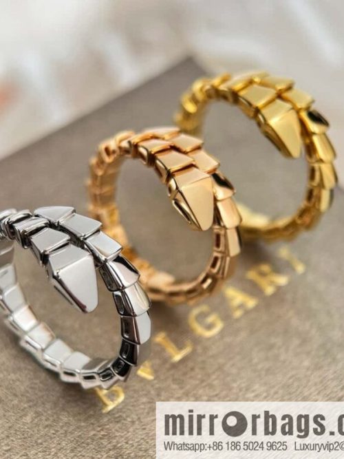❗️ New ❗️ ☀ Seiko version A ☀ BVLGARI glossy snake bone ring ☀