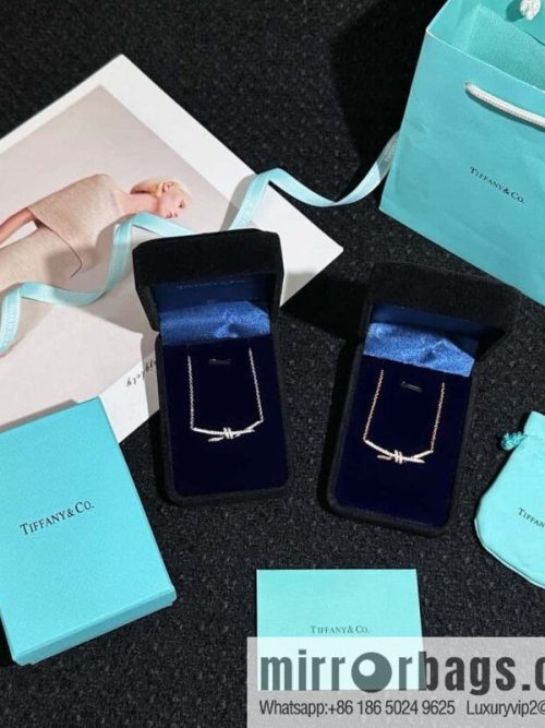 ❗️New ❗️ New ☑️ Tiffany & Co. Tiffany knot full diamond necklace