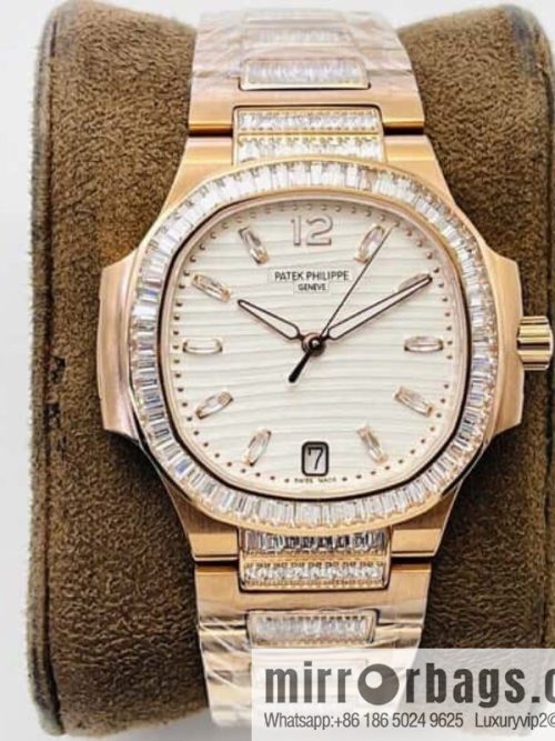 PP Patek Philippe customized 9015 to 324 S automatic integrated winding mechanical movement 7014 Ladies Nautilus limited edition series watch
