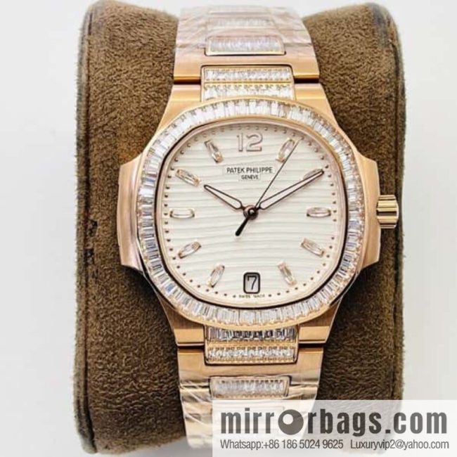 PP Patek Philippe customized 9015 to 324 S automatic integrated winding mechanical movement 7014 Ladies Nautilus limited edition series watch