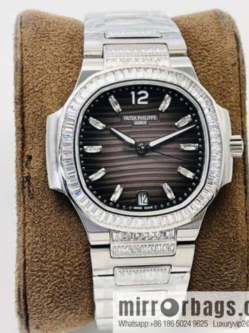 PP Patek Philippe customized 9015 to 324 S automatic integrated winding mechanical movement 7014 Ladies Nautilus limited edition series watch