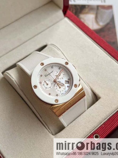Ferragamo\'s new sports gender-neutral watch can be worn by men and women in 40mm.