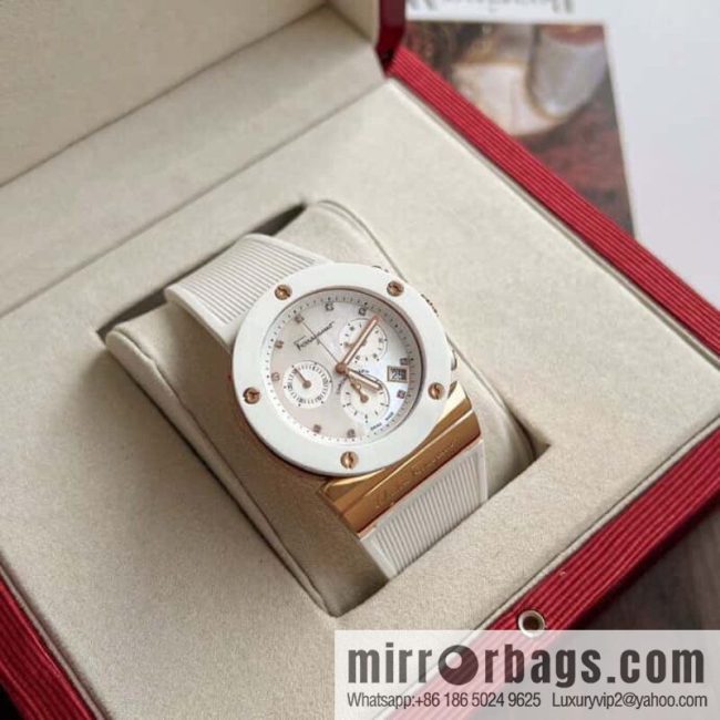 Ferragamo\'s new sports gender-neutral watch can be worn by men and women in 40mm.