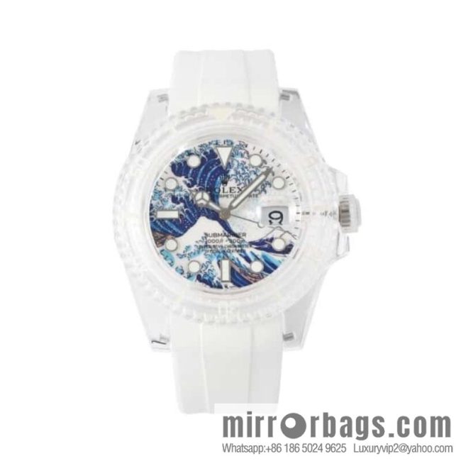 55G. Factory Rolex\'s Phantomlab Modified Masterpiece Imported Crystal Original Model 3135 Movement Watch - Image 2