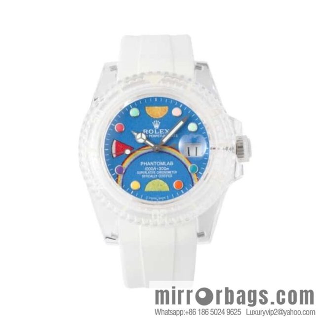 55G. Factory Rolex\'s Phantomlab Modified Masterpiece Imported Crystal Original Model 3135 Movement Watch - Image 4