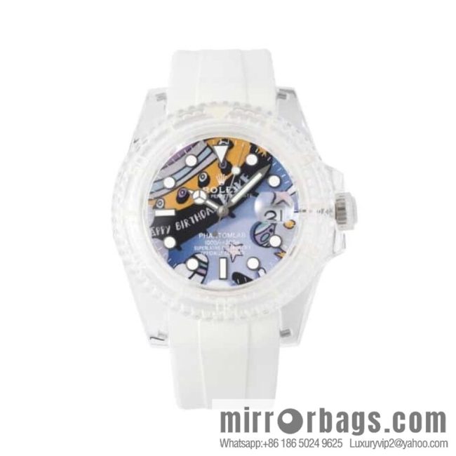 55G. Factory Rolex\'s Phantomlab Modified Masterpiece Imported Crystal Original Model 3135 Movement Watch - Image 3