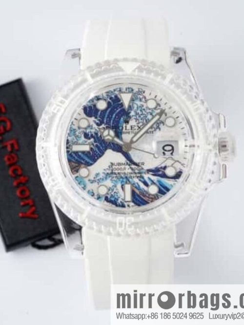 55G. Factory Rolex\'s Phantomlab Modified Masterpiece Imported Crystal Original Model 3135 Movement Watch