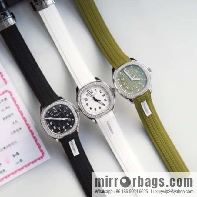 Exclusively launched, the new Patek Felix AQUANAUT series dial is inlaid with 48 vs2.0 real diamonds, about 1.2 carats, the original Swiss quartz movement, the watch size is 38mm - Image 3
