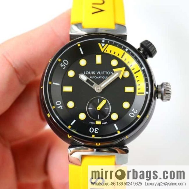 LV Super Supernatural Mechanical Watch Tambour Street Diver Chronograph - Self-made, 46mm and Fine - Image 2