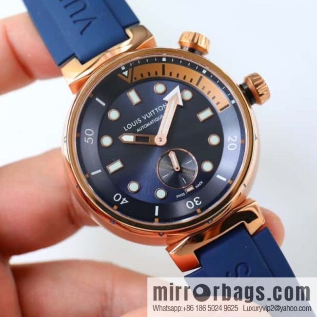 LV Super Supernatural Mechanical Watch Tambour Street Diver Chronograph - Self-made, 46mm and Fine - Image 4