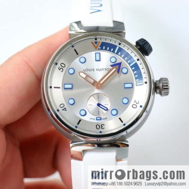 LV Super Supernatural Mechanical Watch Tambour Street Diver Chronograph - Self-made, 46mm and Fine - Image 5