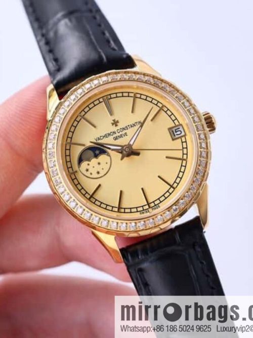 Vacheron Constantin-Vacheron Constantin Ladies Jewelry Series 9-character Sun, Moon and Stars Function Mother-of-Pearl Dial Fashion Women\'s Watch