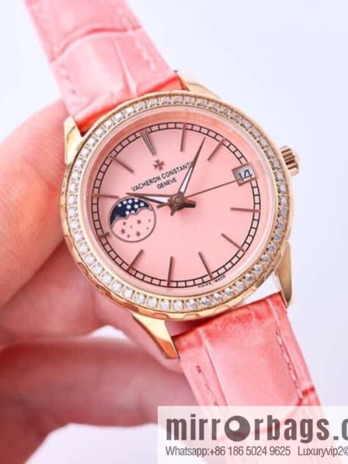 Vacheron Constantin-Vacheron Constantin Ladies Jewelry Series 9-character Sun, Moon and Stars Function Mother-of-Pearl Dial Fashion Women\'s Watch